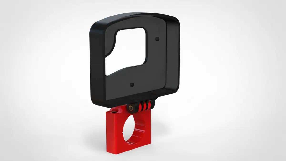 Render 3D del soporte articulado